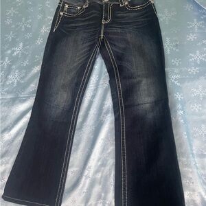 Miss Me  signature booth Dark Blue Flare Jeans